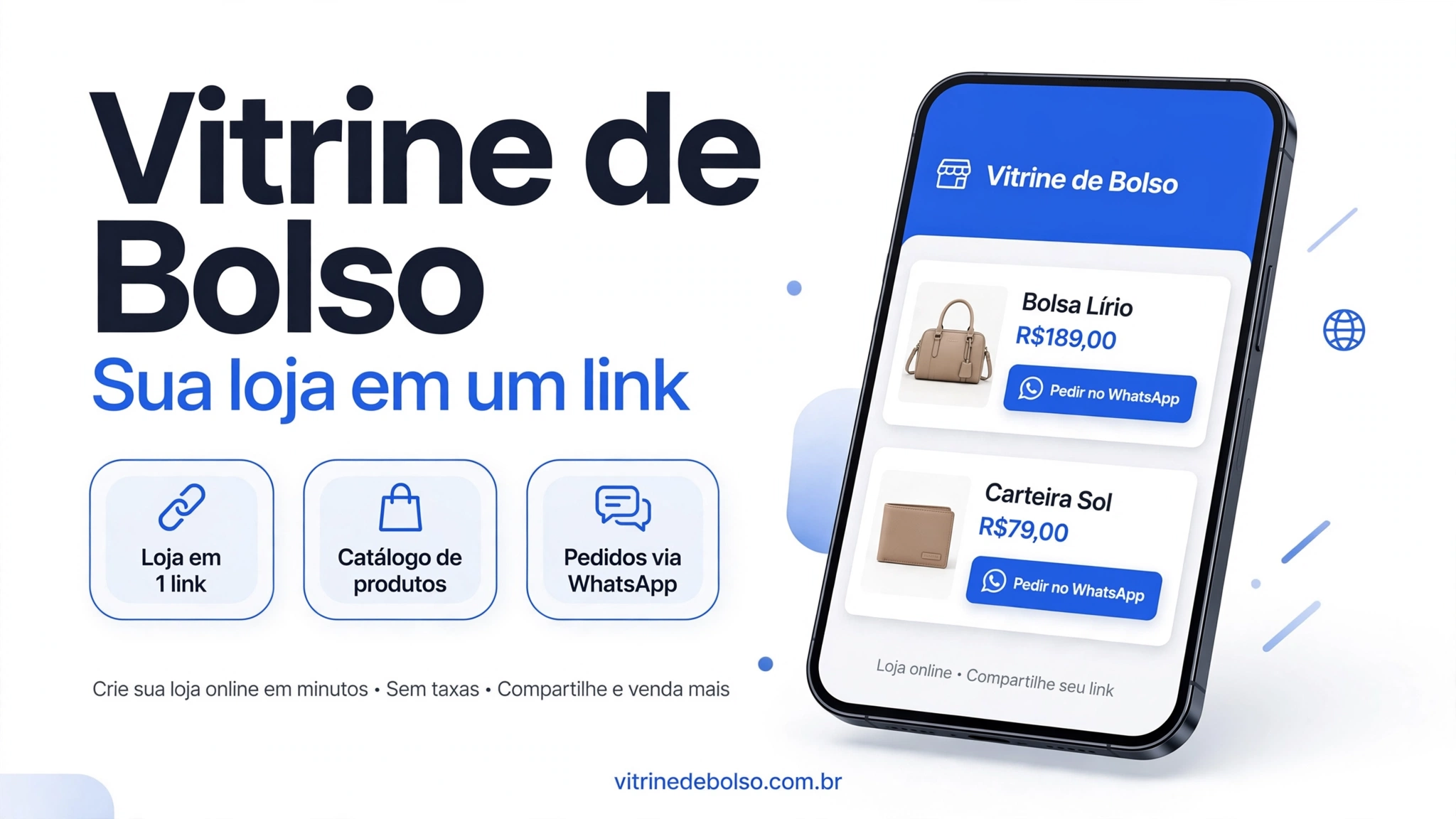 Vitrine de Bolso — Sua Loja Online em Um Único Link que Vende pelo WhatsApp